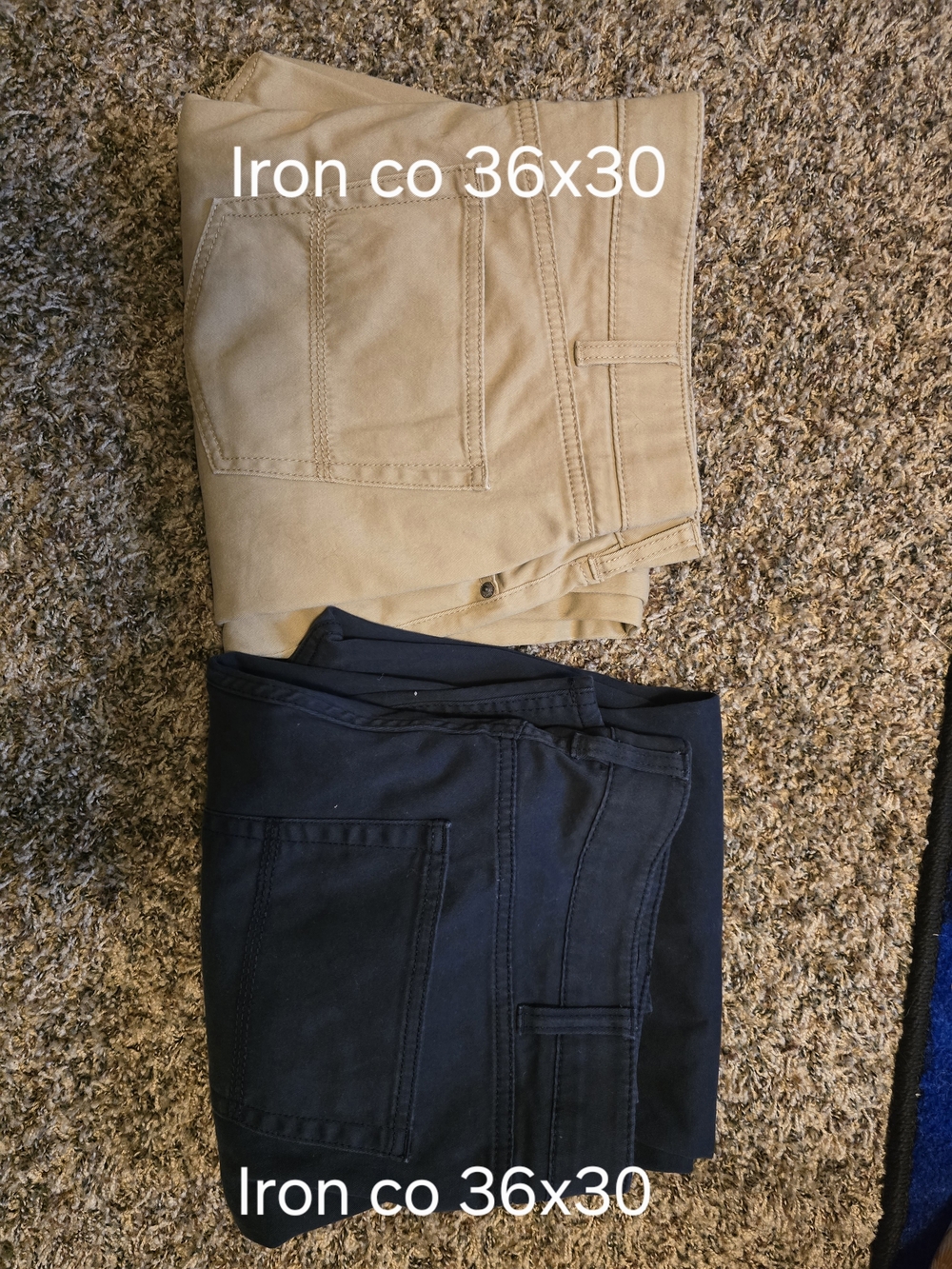 2 Pair of Work Pants - Tan & Navy